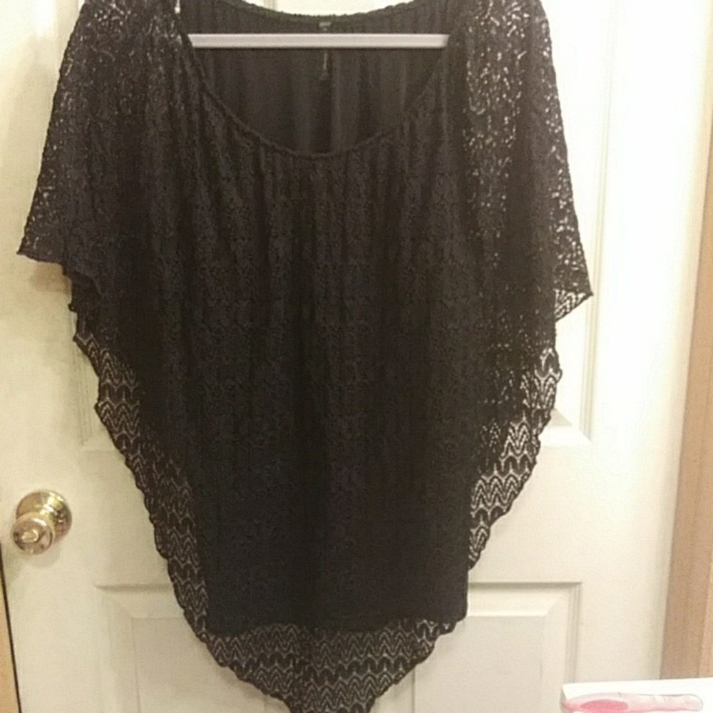 Never Worn - black sheer with netting
